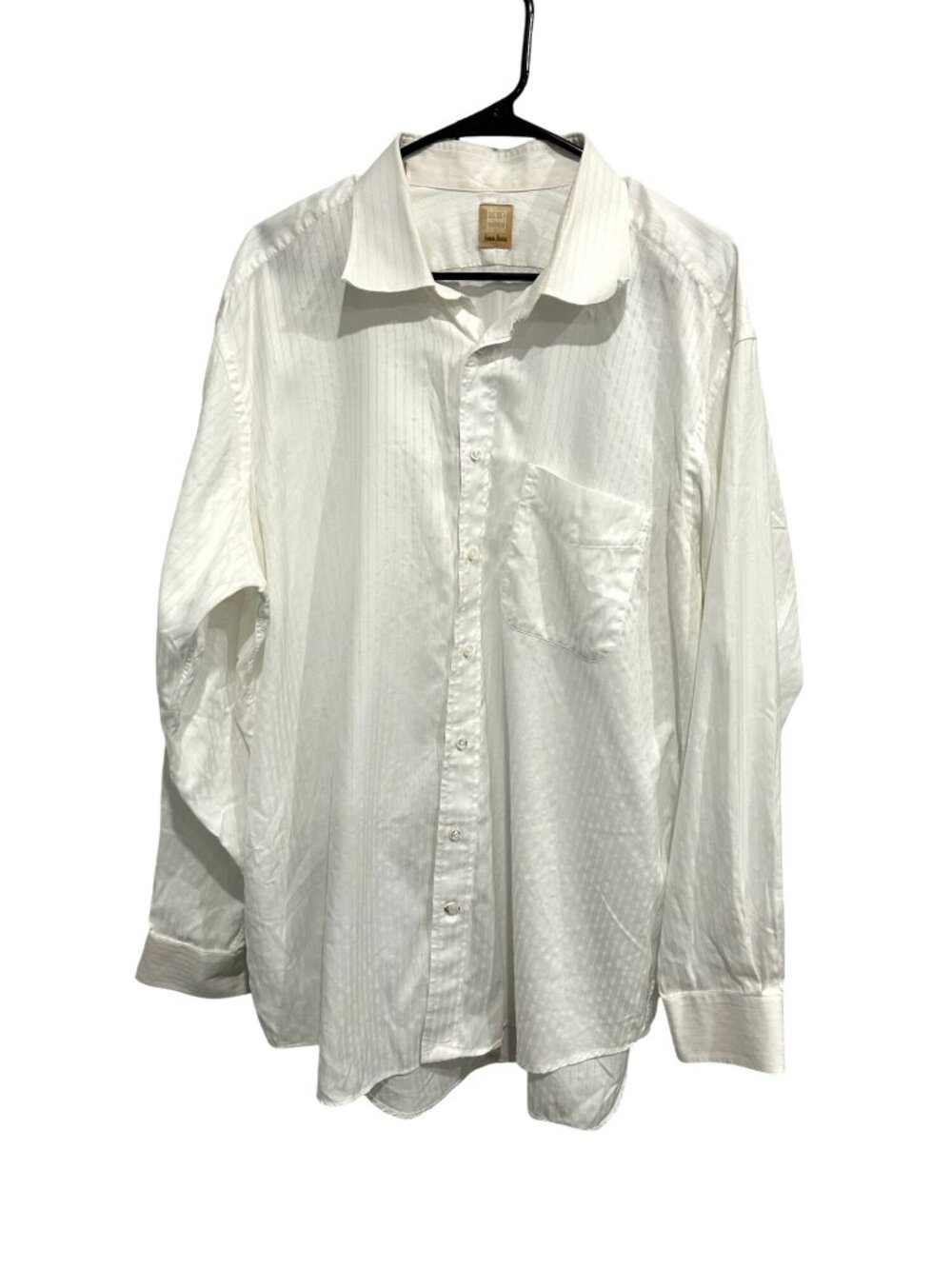 Ike Behar Neiman Marcus Large Mens White Long Sleeve Button Up Shirt